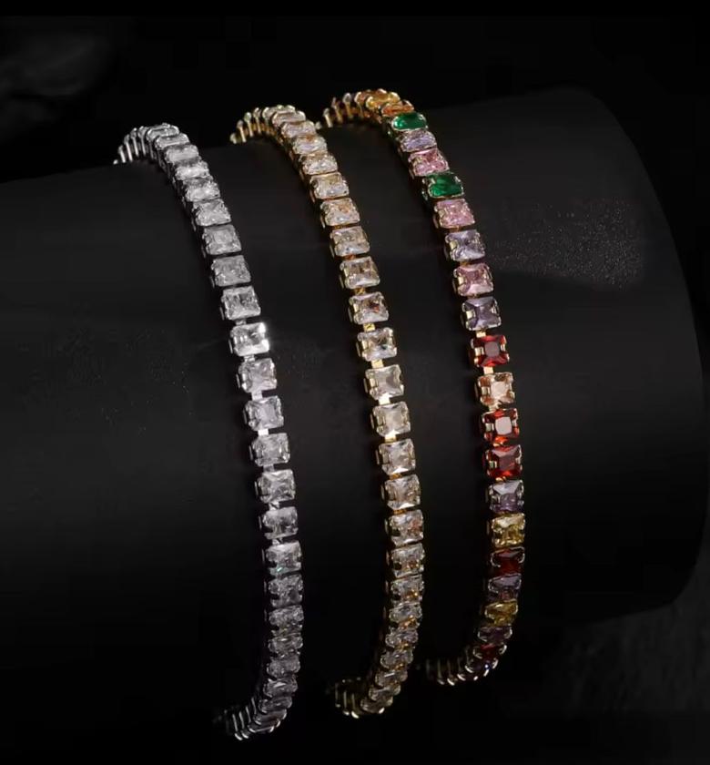 Radiant Square-Cut Tennis Bracelets image