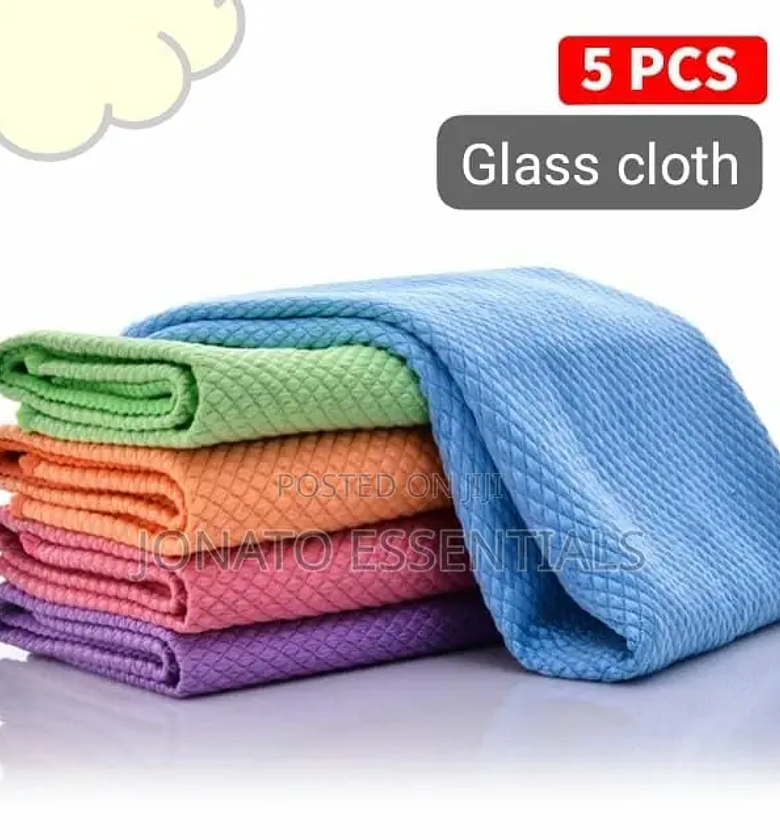 5pc Microfiber Cleaning Cloth, Kitchen Towels Set image