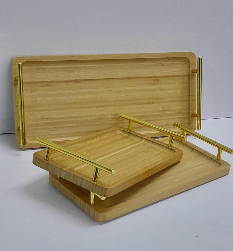 3in1 serving tray with bamboo handles   image