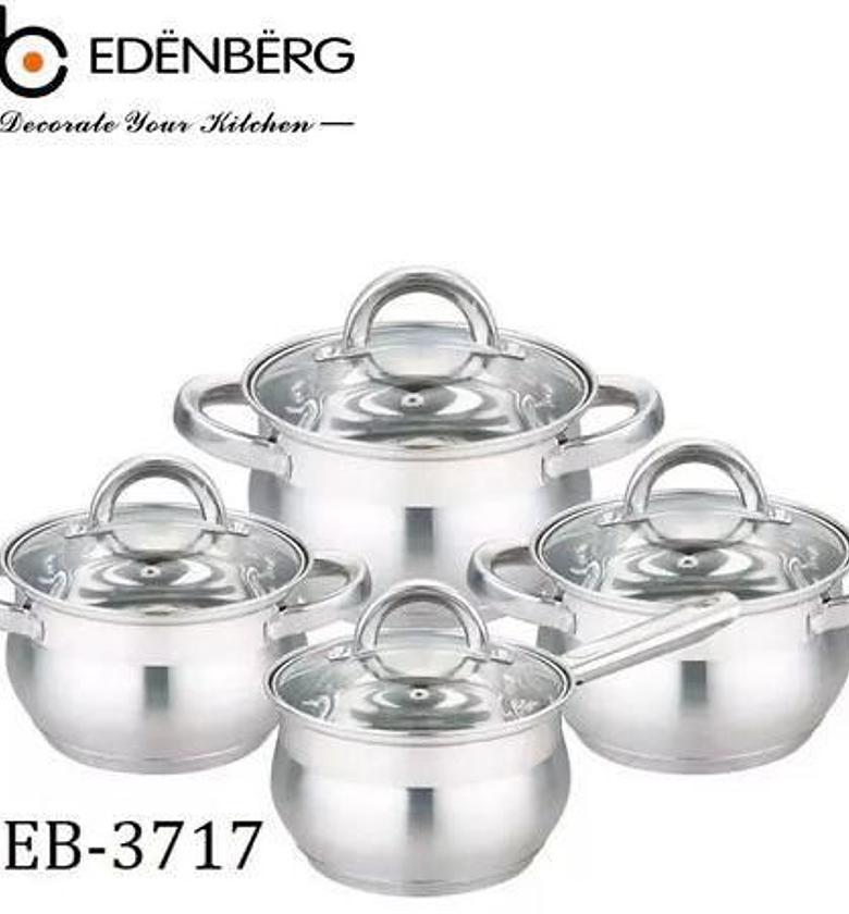 8pc Edenburg Stainless Steel Cookware image