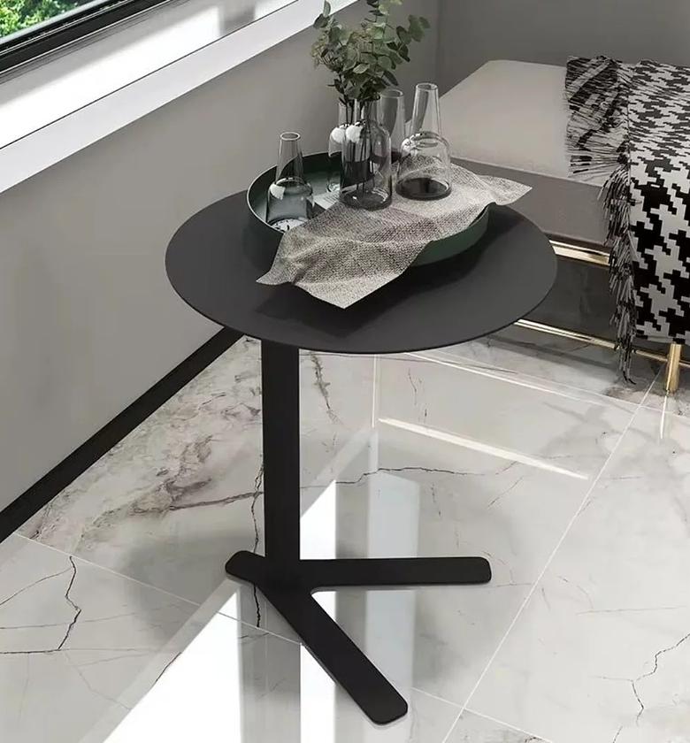 Modern Iron Frame Accent Side Table. image