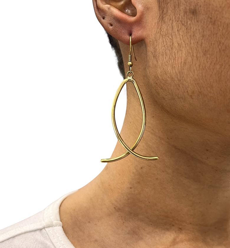 Chiamaka Brass Earrings  image
