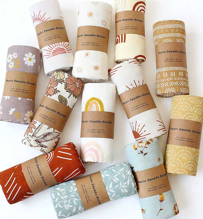 Muslin Cotton Swaddles – 100% Soft, Breathable Comfort image