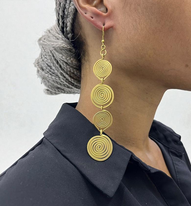 Akirah Brass Earrings  image