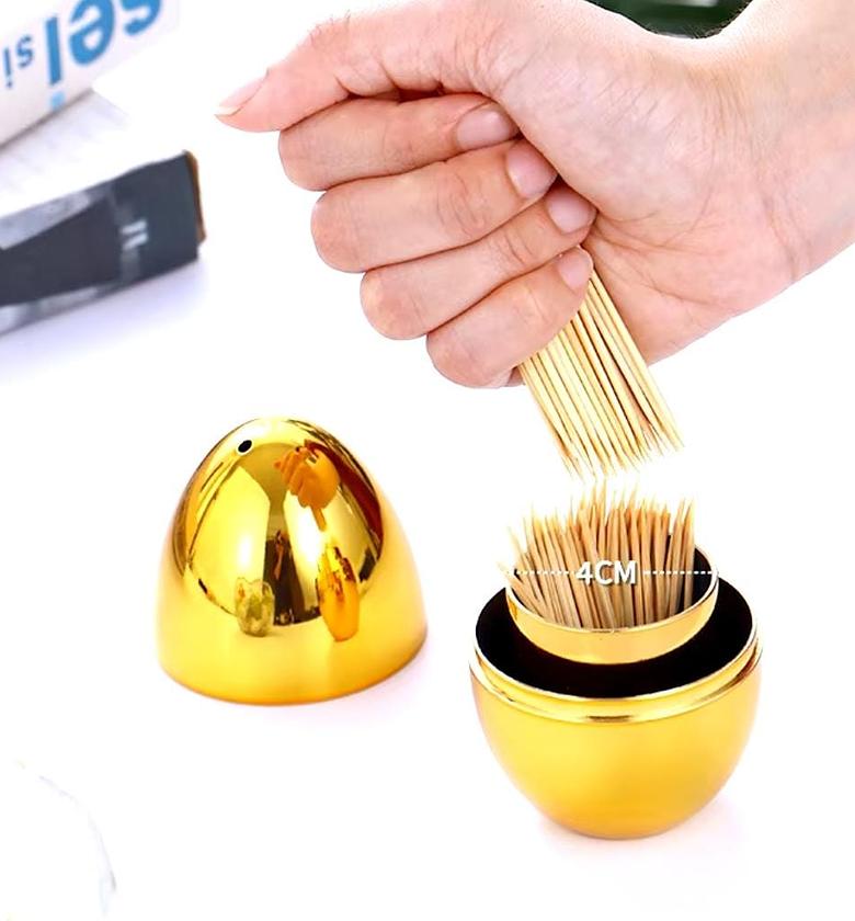 Egg-Shaped Toothpick Storage Box and Jar image