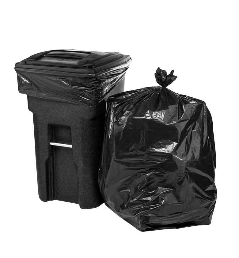 50-Piece Set Black Heavy-Duty Trash Bags image