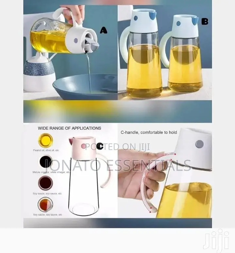 630ml Glass Oil Dispenser, Vinegar Bottle, Soy Sauce Pourer image