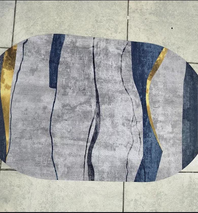 Anti slip oval bathroom mats Size: 50x80cm image