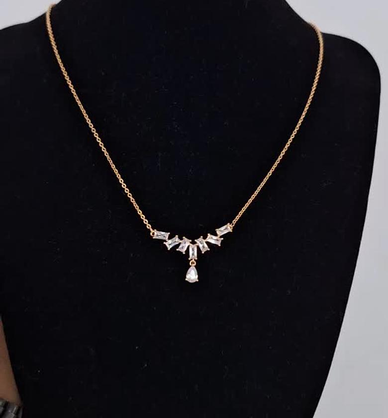 hypollargenic non tarnish and anti fading gold coated necklace image