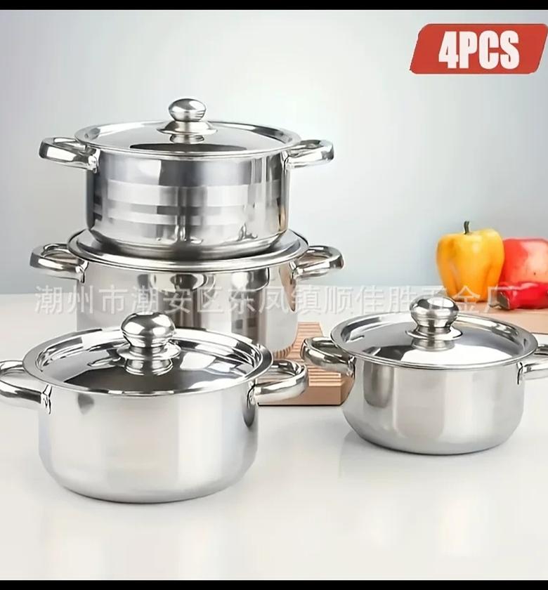 4pc Stainless steel cookware  image