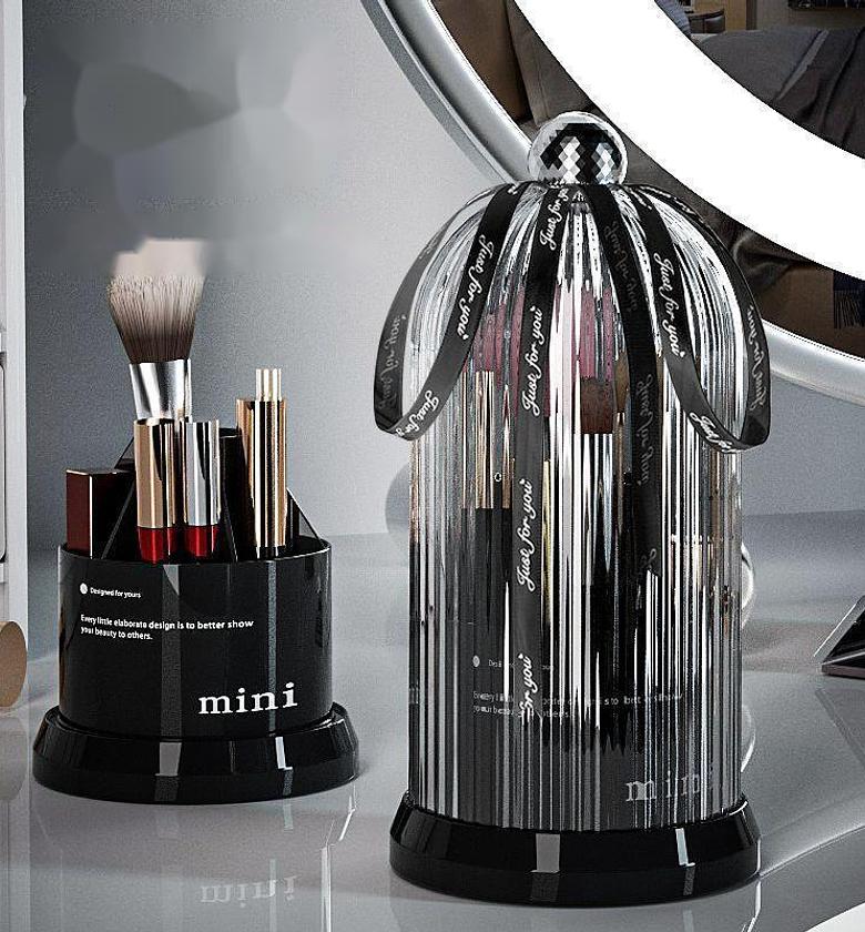 360 Rotating Desktop Makeup Brushes Holder  image