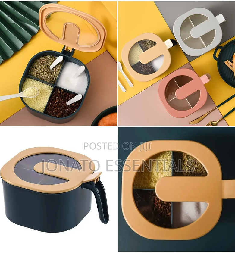 4 Grid Partitioned Spice Organizer Box image