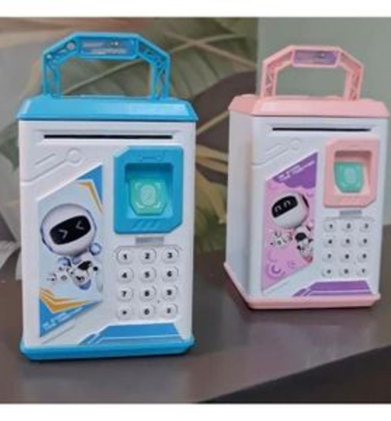 Piggy Bank. Electronic Robot Piggy Bank with Fingerprint & Password Safe image
