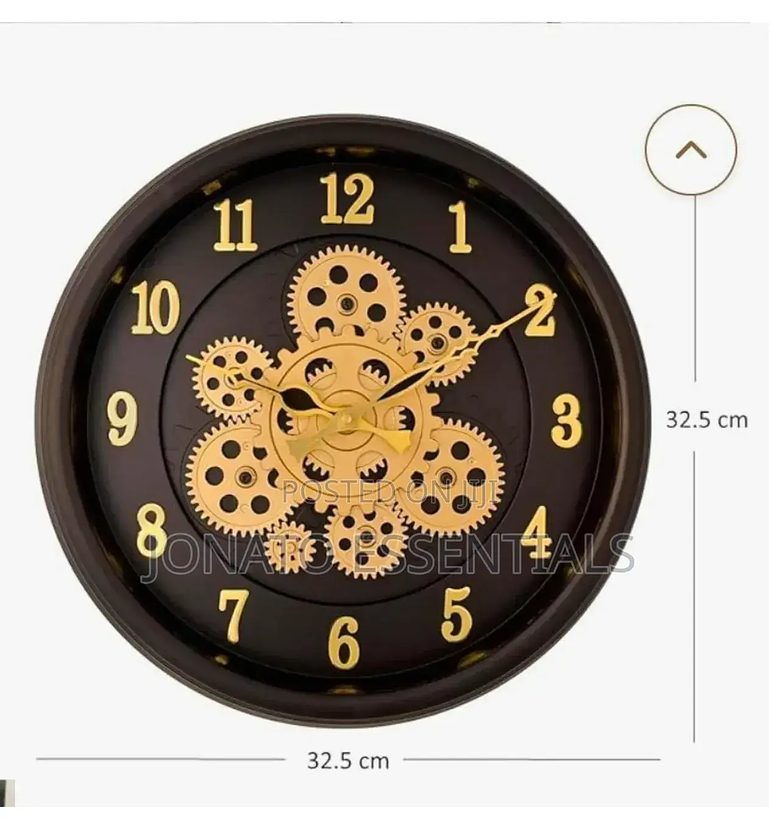 Gear Wall Clock, Modern Home Decor Timepiece 32.5cm image
