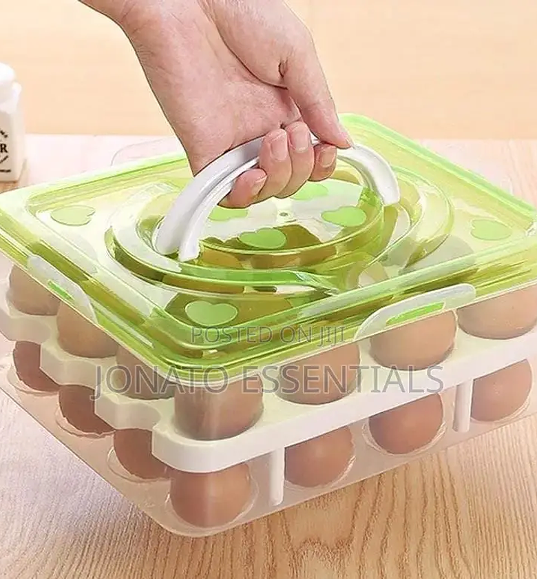 32 Grid Egg Storage Container Box, Tray image