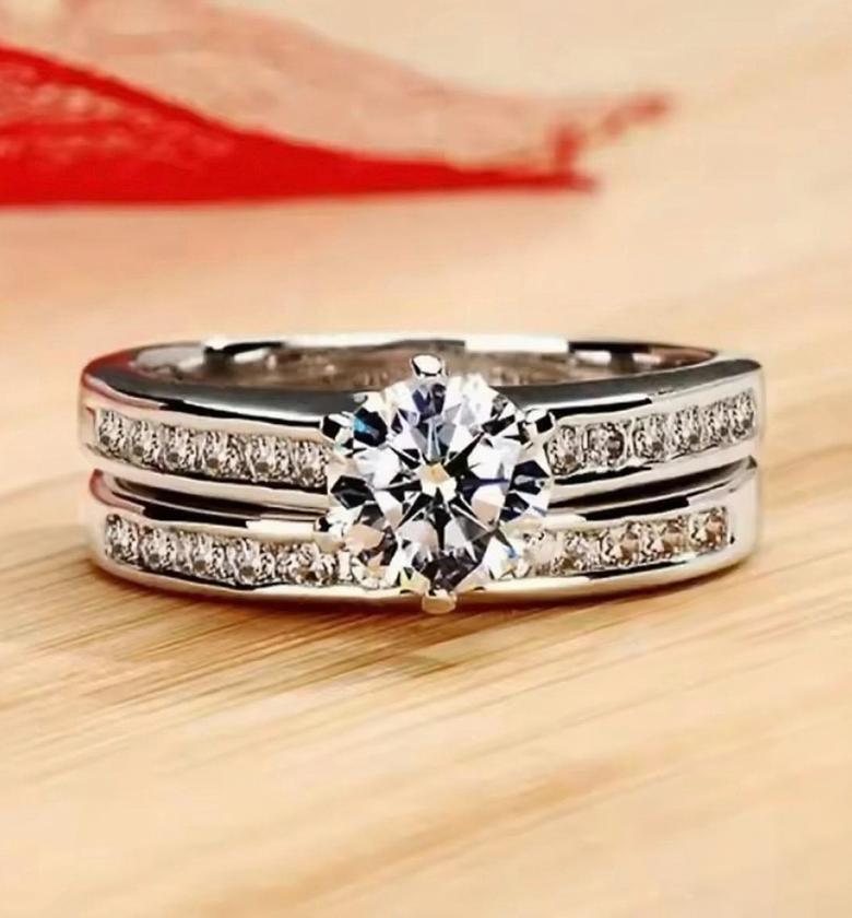 The Timeless Pave Solitaire Set image