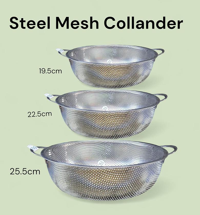 Stainless steel mesh colander image