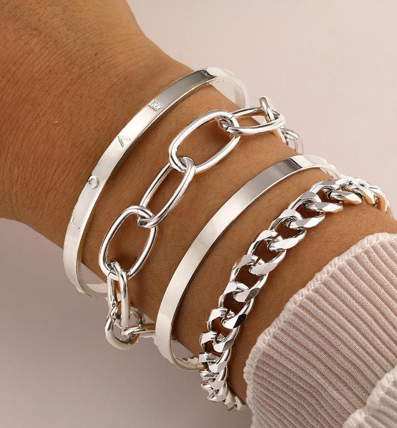 4 layer Gold bracelet set image