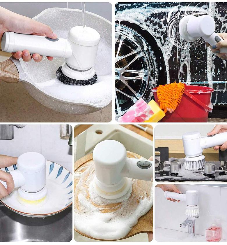 Electric Spin Scrubber With 3 Replaceable Heads image