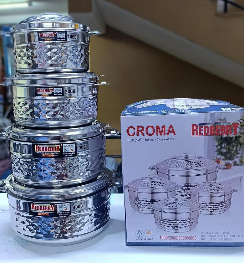 CROMA Stainless Steel Hotpots – 4PCS image