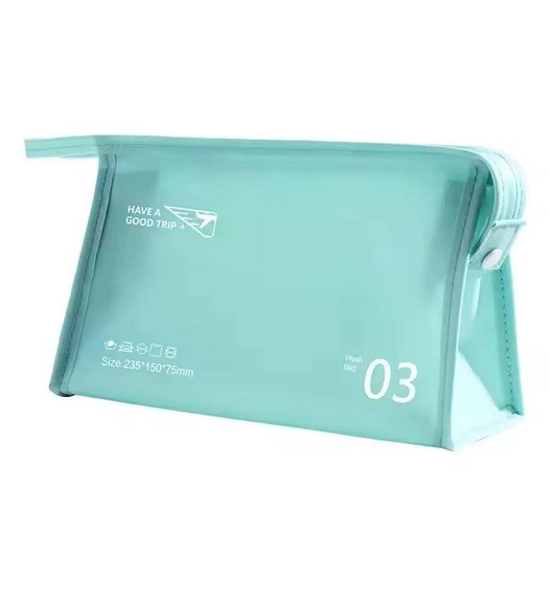 Colored waterproof jelly cosmetic bag  image