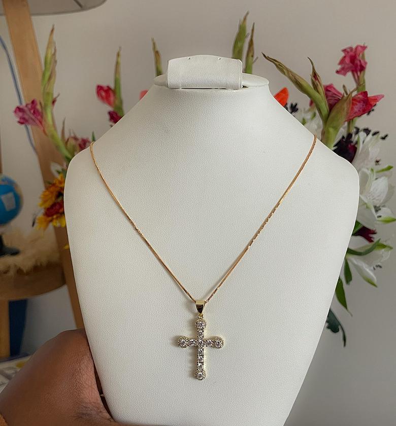 Dazzling Pave Cross Necklace image