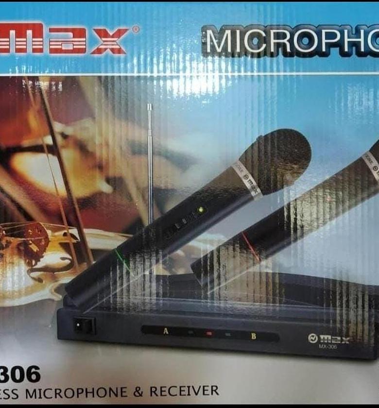 Max MX-306 Dual Wireless Professional Microphone System.  image