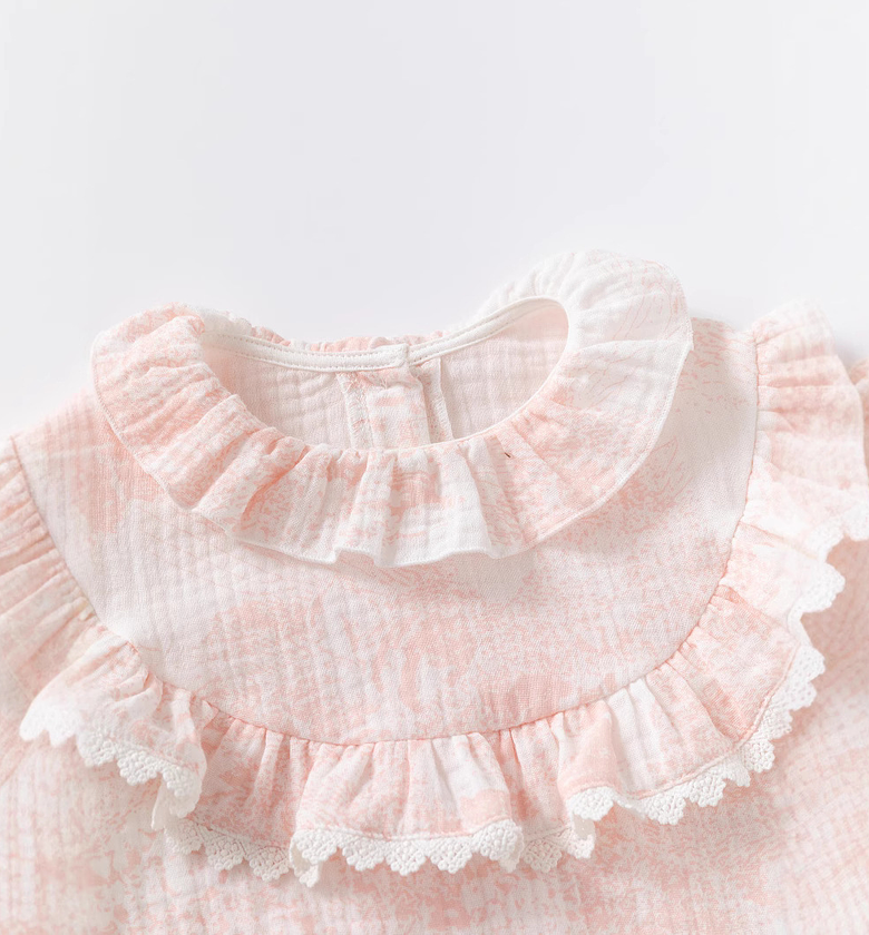 Pink Petal Muslin Romper image