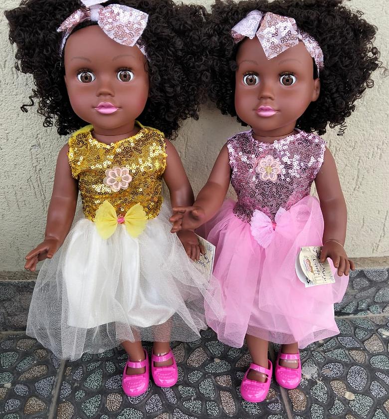1PC BIG SIZE AFRICAN DOLLS / WITH SOUND image