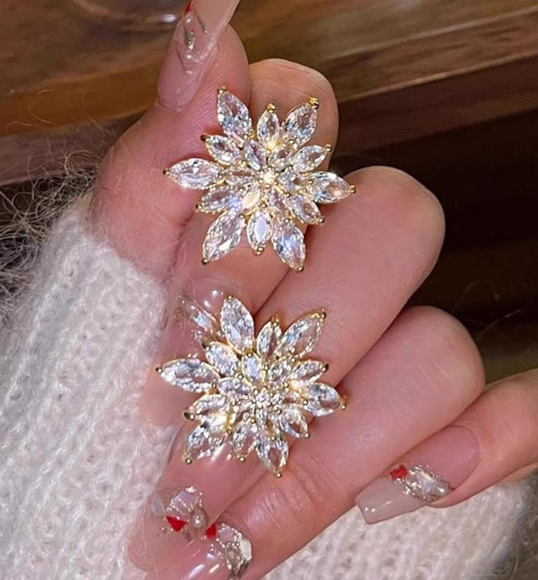 Silver stud earrings image