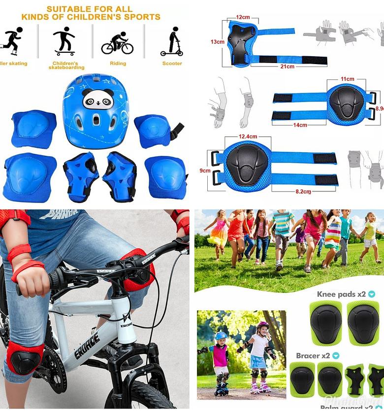 7 Piece Cycling and Skating Protective Gear Set image