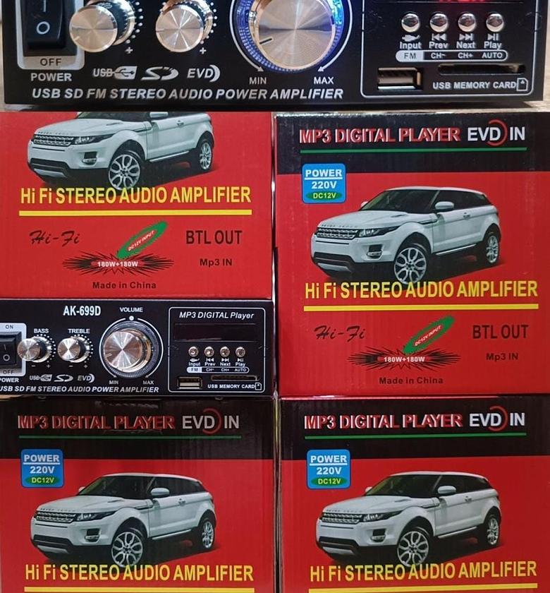 AK-699D Hi-Fi Stereo Audio Power Amplifier.  image