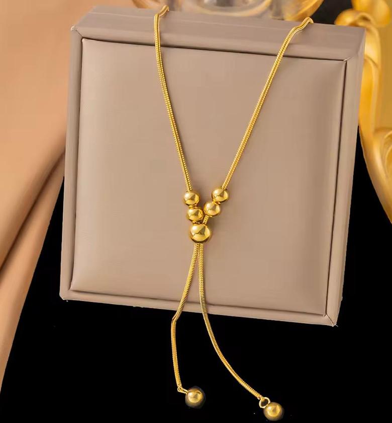 Aurelia Golden Tassel Lariat Necklace image