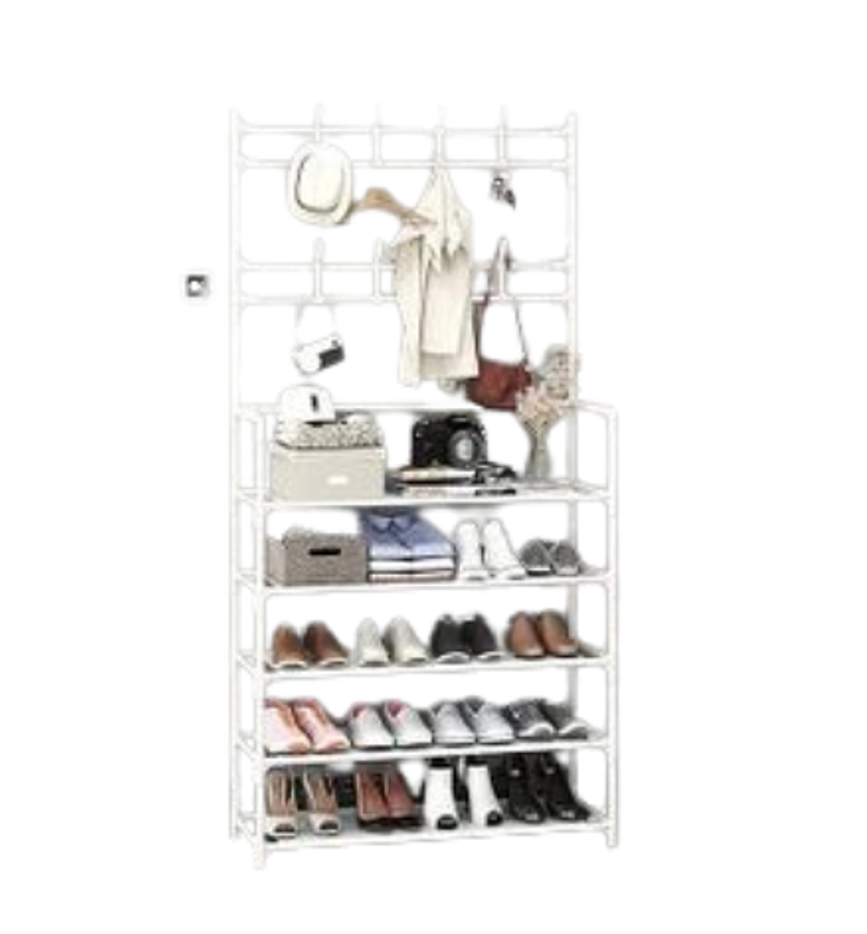  Multifunctional Coat Rack with Shoe Storage image