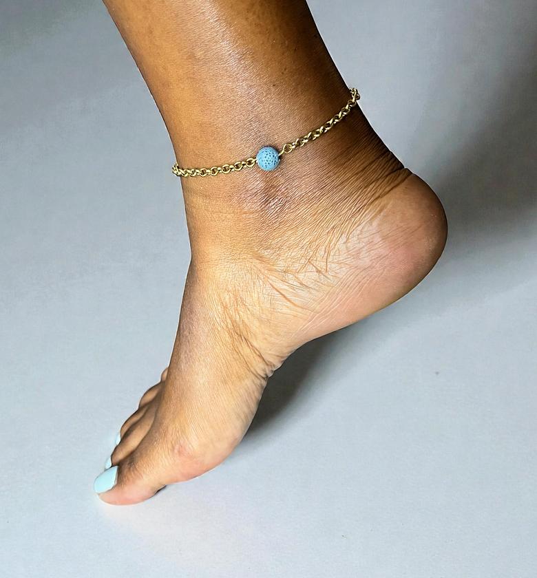 Dainty Turquoise Anklets image
