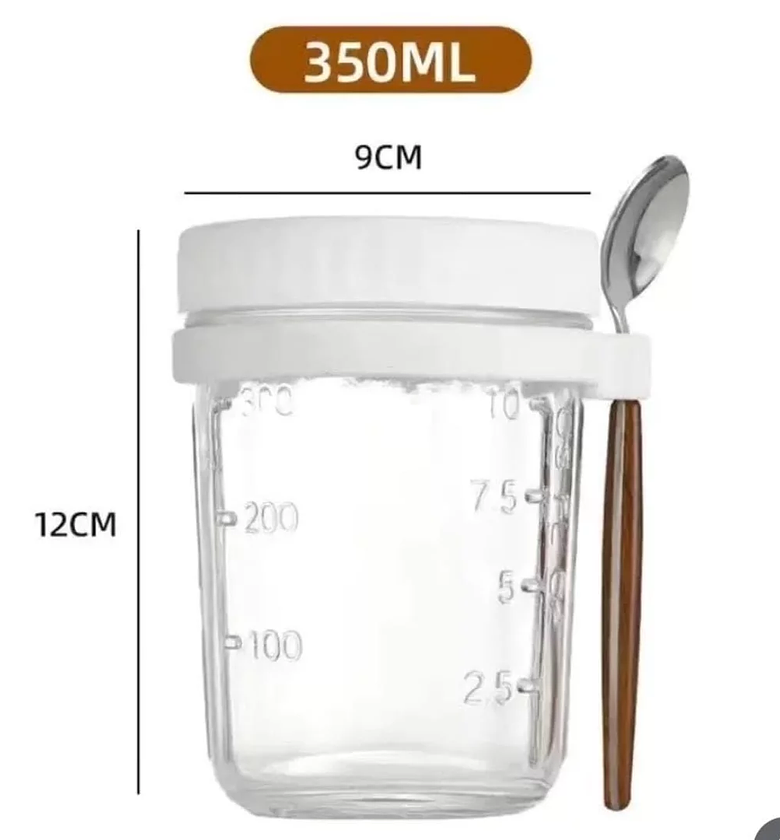 4pc set overnight oats jar image