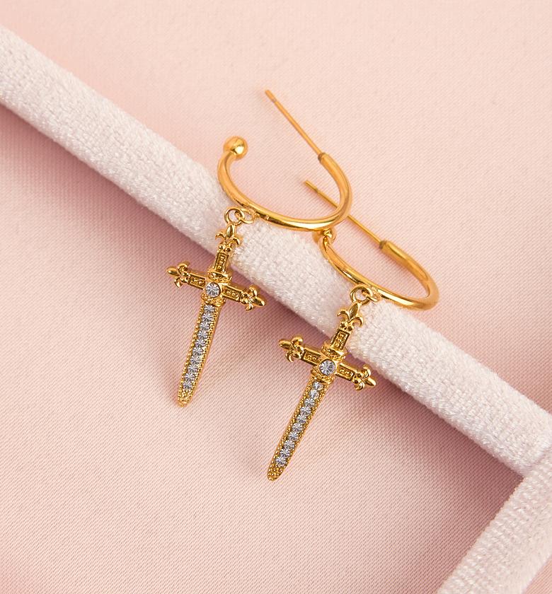 Dagger Cross Earrings image