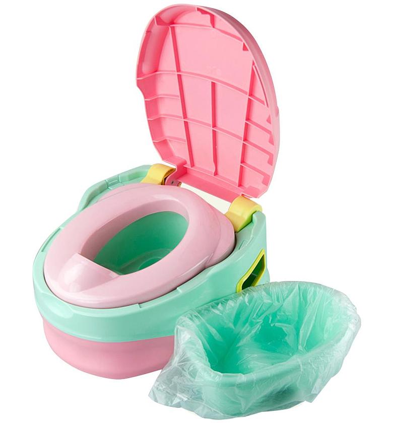 10-piece roll of disposable universal baby potty training toilet seat liner bags image