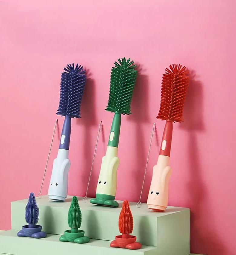 Silicone Bottle Brush 360 Degree Rotation image