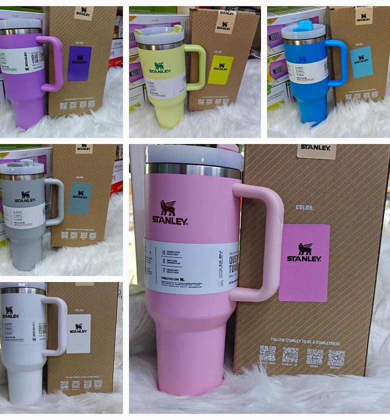 Stanley Original Insulated Mugs Equipped With Hand And Straw Lud image