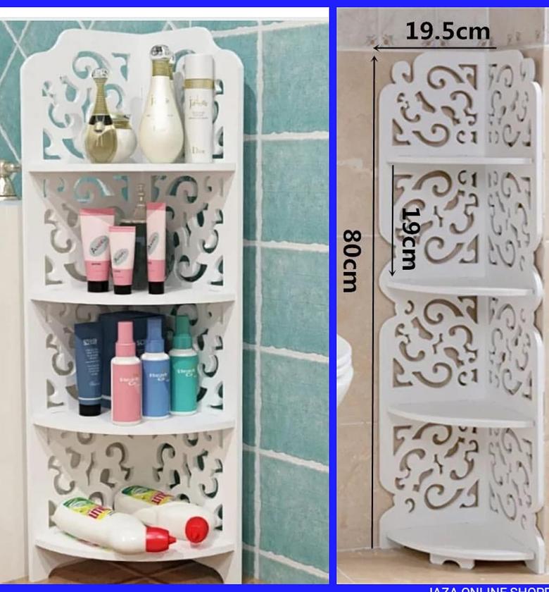 Corner stand bathroom rack image