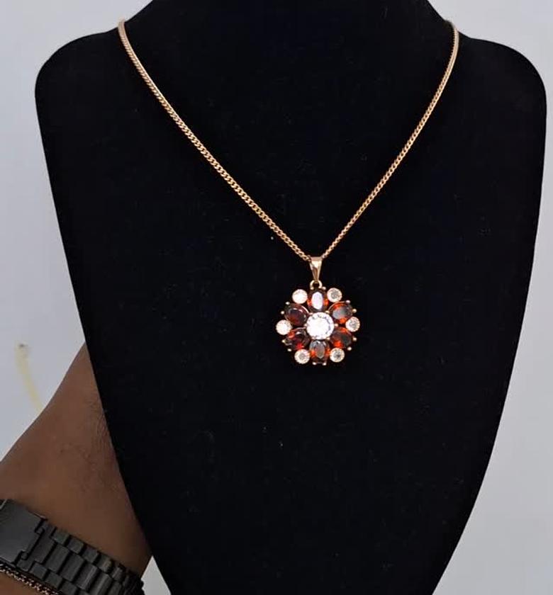 hypollargenic non tarnish and anti fading gold coated necklace image