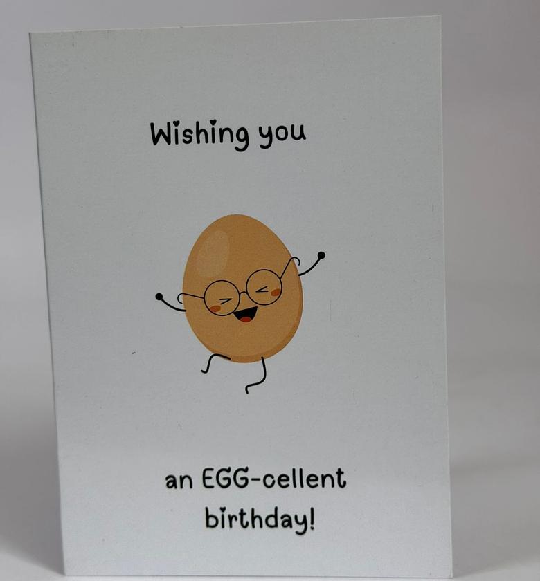 Egg-cellent Happy Birthday Card image