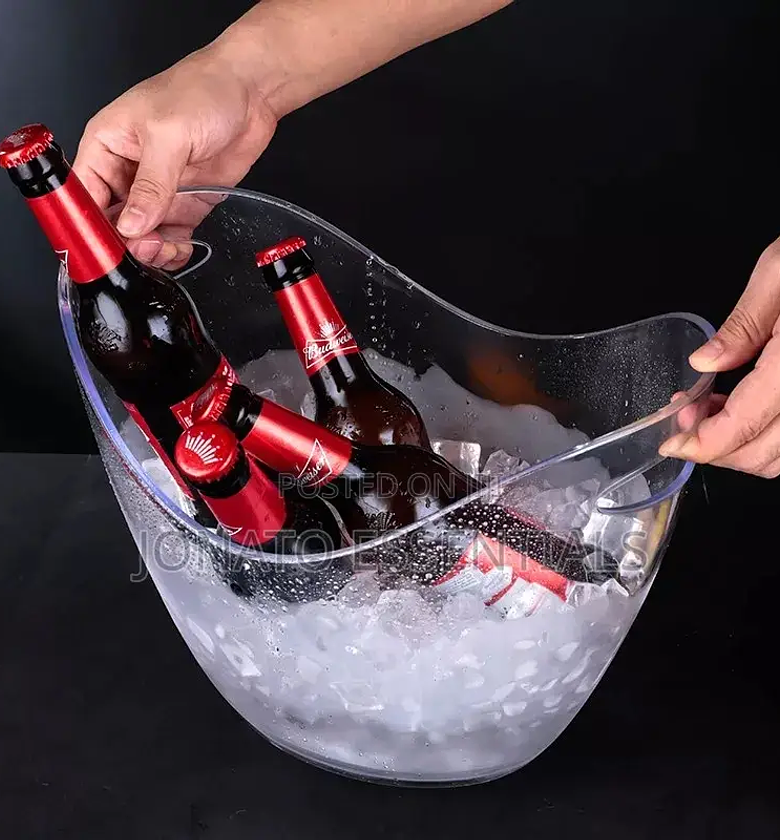 Acrylic Ice Bucket for Drinks, Clear Ice Tub Cooler image