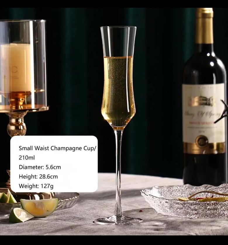 Slim-Waist Champagne Flutes – Set of 6  image
