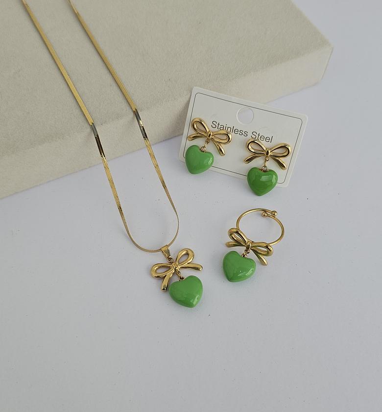 Vidia green bow set image