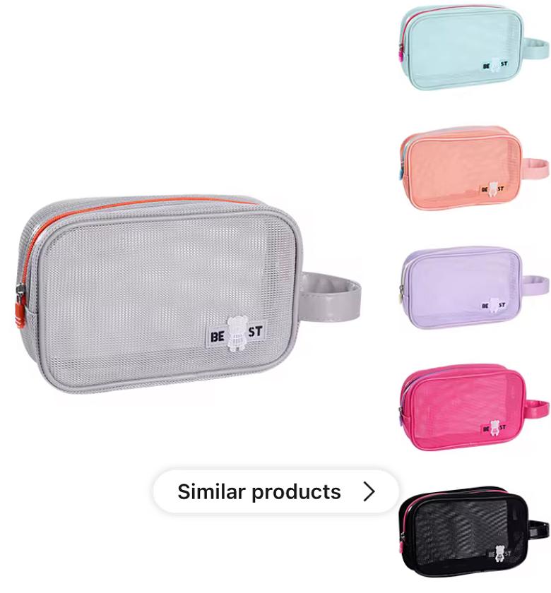 Mesh cosmetic bag  image
