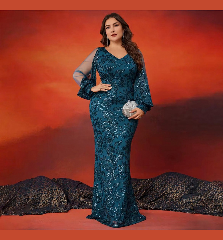 The Emerald Midnight Sequin Gown image