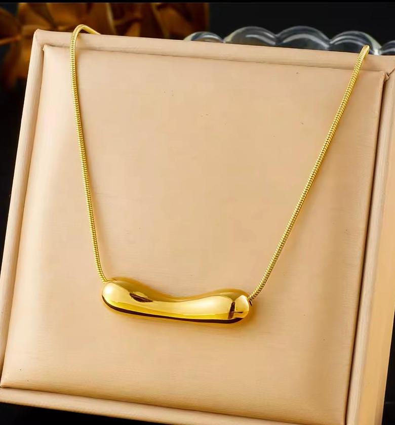 Aurelia Polished Gold Beam Necklace image
