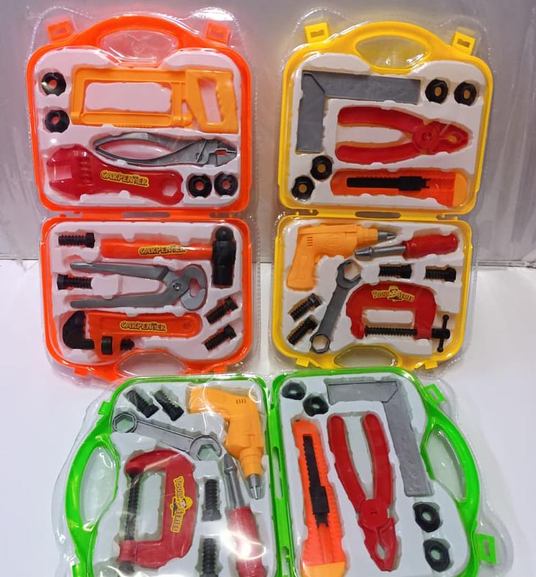 Children's Carpenter Tools Set, Workshop Tool Set or Engineer Play Kit.  image
